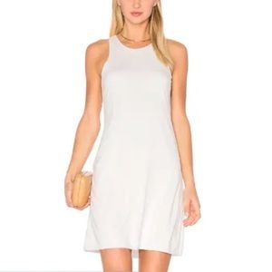 Helfrich 'Brett' Minimalist Warm White Knit Sleeveless Dress - size Medium